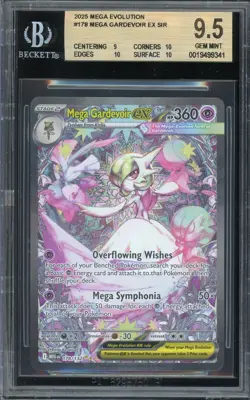 Pokemon TCG Mega Evolution #178 Mega Gardevoir ex SIR BGS 9.5 GEM 3x 10s - Image 1