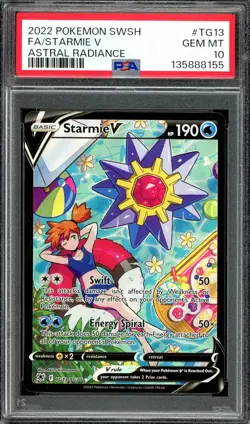 Pokemon TCG SWSH Astral Radiance #TG13 Starmie V Trainer Gallery Misty PSA 10 - Image 1