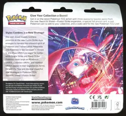 Pokemon Sword & Shield Fusion Strike 3-Pack Booster Blister (Espeon) Sealed - Image 2