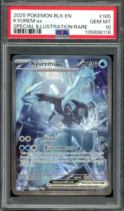 Pokemon TCG Black Bolt #165 Kyurem ex Special Illustration Rare PSA 10 GEM MT - Image 1