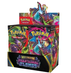 Pokemon TCG: Mega Evolution Phantasmal Flames Booster Box Display - Image 1