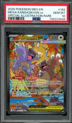 Pokemon TCG Mega Evolution #182 Mega Kangaskhan ex Special Illustration PSA 10 - Image 1