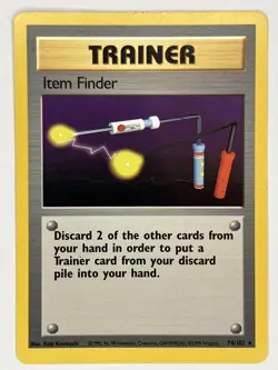 Item Finder HP 74/102 Unlimited Base Set Pokemon TCG Regular - Image 1