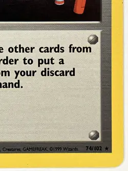 Item Finder HP 74/102 Unlimited Base Set Pokemon TCG Regular - Image 4