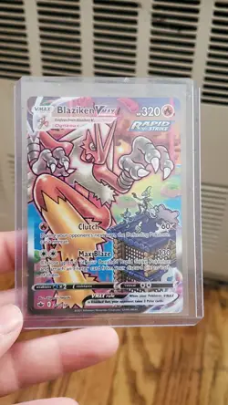 Pokemon Blaziken VMAX Secret Rare Full Art Rapid Strike Chilling Reign 201/198 - Image 1