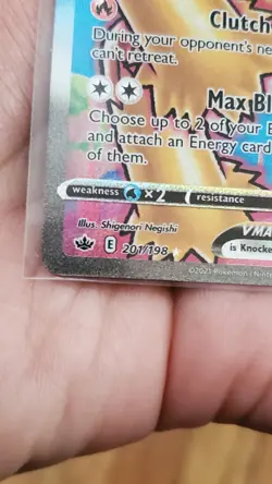 Pokemon Blaziken VMAX Secret Rare Full Art Rapid Strike Chilling Reign 201/198 - Image 4