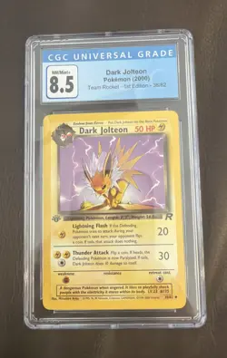 Pokemon Slab CGC 8.5 Dark Jolteon 1st Edition 2000 Team Rocket #38 - Image 1