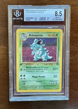 1999 Pokemon Jungle 1st Edition #07 Nidoqueen BGS 8.5 - Image 1