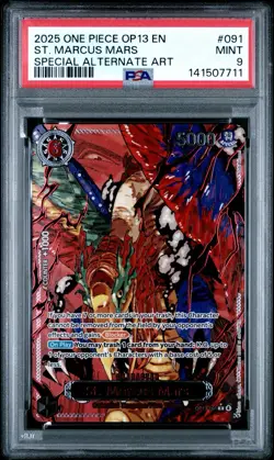 2025 ONE PIECE CARRYING ON HIS WILL SPECIAL ALT ART ST. MARCUS MARS PSA 9 - Image 1