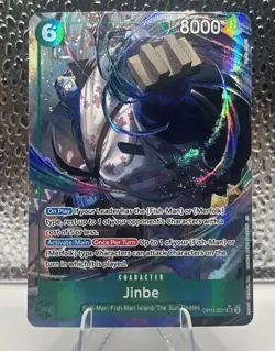 One Piece A Fist of Divine Speed Jinbe OP11-031 Alternate Alt Art Parallel NM - Image 1