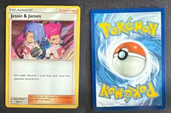 JESSIE & JAMES 58/68 HIF HIDDEN FATES POKEMON CARD TCG LP 2019 HOLO - Image 1