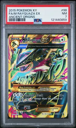 Pokemon M Rayquaza Ex #98 Holo Ancinet Origins 2015 PSA 7 Near Mint - Image 1