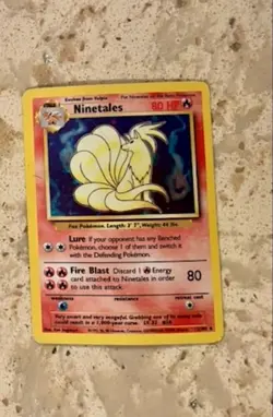 Pokemon TCG Ninetales Base Set Holo Unlimited Rare Card 12/102 - Image 1