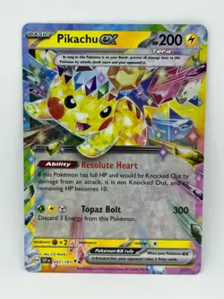Pokemon TCG Pikachu ex Double Rare 057/191 Sv08: Surging Sparks Holo NM - Image 1
