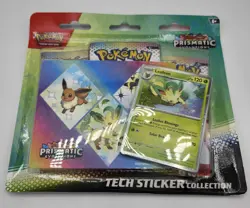 (Set of 3) Pokemon TCG Prismatic Evolutions Tech Sticker Collection New Sealed - Image 4
