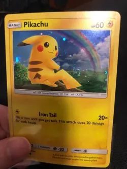 Pokemon Pikachu Swirl 28/73 Shining Legends Canada EXCLUSIVE Holo bleed Promo NM - Image 1