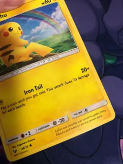 Pokemon Pikachu Swirl 28/73 Shining Legends Canada EXCLUSIVE Holo bleed Promo NM - Image 5