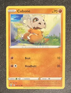 Pokemon TCG Cubone Battle Styles 069/163 Regular Common Card Near Mint NM - Image 1
