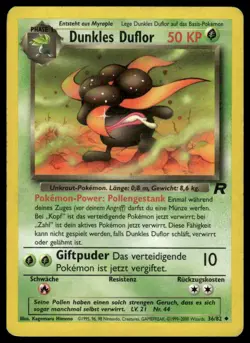 Pokemon Dunkles Duflor Dark Gloom 36/82 German Team Rocket 2000 LP - Image 1