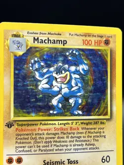 Machamp 08/102 1st Edition Holo Rare Base Set WOTC Pokemon TCG - HP - Image 2