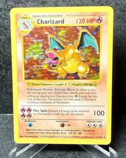 Charizard 004/102 Base Set Shadowless Unlimited Holo Rare 120 HP Pokemon Card - Image 1