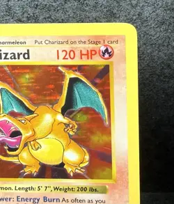Charizard 004/102 Base Set Shadowless Unlimited Holo Rare 120 HP Pokemon Card - Image 5