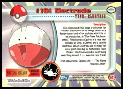 Topps Pokemon Electrode #101 TV Animation Edition Non Holo Blue Logo 2000 NM - Image 2