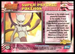 Topps Pokemon Movie Super Psychic Pokemon #0 Holo Foil Blue Logo NM - Image 2