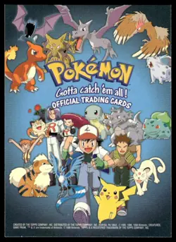 Topps Pokemon Official Trading Cards Checklist Animation Edition Green Logo NM - Image 1