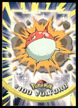 Topps Pokemon Voltorb #100 TV Animation Edition Non Holo Blue Logo 2000 NM - Image 1