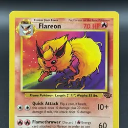 Pokemon TCG Flareon Card 19/64 Jungle Unlimited Rare Non-Holo NM - Image 2