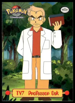 Topps Pokemon Professor Oak #TV7 TV Animation Non Holo Puzzle Piece 1999 NM - Image 1