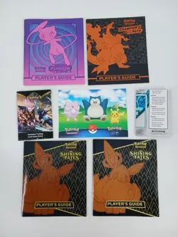 Lot 7 Pokemon Player's Guide Fusion Strike Rule Booklet Go Stickers Snorlax Mat - Image 1