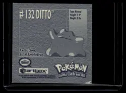 Pokemon 1999 Artbox Sticker #132 Ditto Series 1 - Image 2