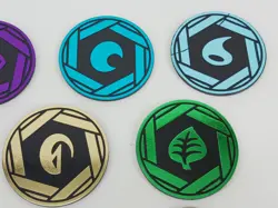 Pokemon 151 Mini Tin Jumbo 2" Energy Holo Collectors Flip Coin Complete Set - Image 2