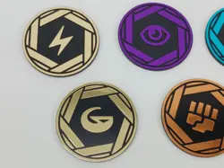 Pokemon 151 Mini Tin Jumbo 2" Energy Holo Collectors Flip Coin Complete Set - Image 3