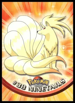 Topps Pokemon Ninetails #38 1999 TV Animation Edition Non Holo Red Logo LP - Image 1