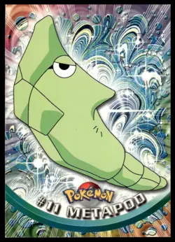 Topps Pokemon Metapod #11 1999 TV Animation Edition Non Holo Black Logo LP - Image 1