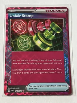 Unfair Stamp 165 Pokemon Twilight Masquerade 2024 Near Mint Ace Spec Rare Holo - Image 2