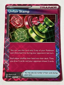 Unfair Stamp 165 Pokemon Twilight Masquerade 2024 Near Mint Ace Spec Rare Holo - Image 4