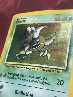 Pinsir 9/64 Holo Rare No Symbol Error Jungle Pokemon Card MP - Image 2
