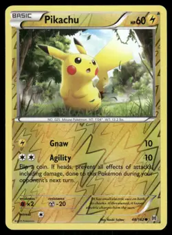 Pokemon Cards Pikachu 48/162 Reverse Holo BREAKthrough XY NM - Image 1