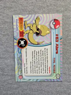 Abra #63 Pokemon Topps TV Animation Edition Blue Logo - Image 2