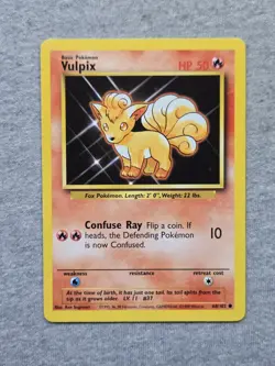 Pokemon TCG Vulpix Base Set 68/102 Regular Unlimited Common - Image 1