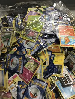 Huge Collection Lot of Hundreds Pokemon Cards Mixed UNSEARCHED 14lbs - Image 1