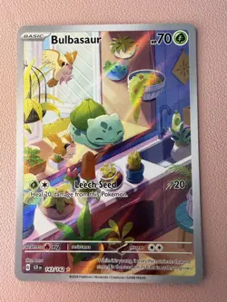 Pokemon Bulbasaur 143/142 Illustration Rare Full Art Holo Sv07: Stellar Crown - Image 1