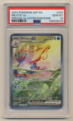 PSA 10 Pokemon Surging Sparks SIR Milotic EX SSP EN 237/191 GEM MINT Condition! - Image 1