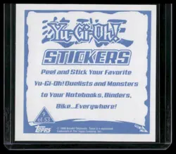 Topps YuGiOh Sticker Collection #9 Magician of Black Chaos 9 of 53 2002 - Image 2