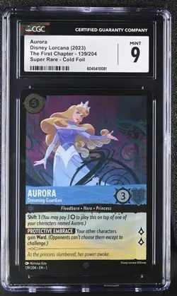 Disney Lorcana Aurora - Dreaming Guardian The First Chapter Super Rare CGC 9 - Image 1