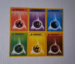 Pokemon Card Base Set Energy X6 Card Lot Original WOTC MP - Image 1